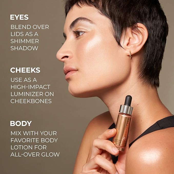 COVER FX Custom Enhancer Drops - Rose Gold: Liquid Highlighter 15mL