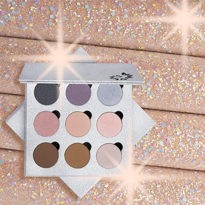 Glitter Mirror Empty Magnetic Reusable Eyeshadow Makeup Palette