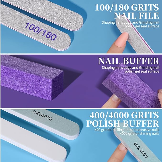 Teenitor Nail Files and Buffers,
