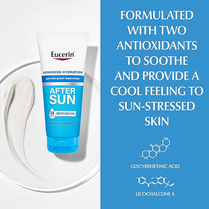 Eucerin Advanced Hydration Skin Care Set, Advanced Hydration Sunscreen Lotion SPF 30, 5 Fl Oz Tube + Advanced Hydration After Sun Lotion, After Sun Care for Dry, Sun-Stressed Skin, 6.8 Fl Oz Tube