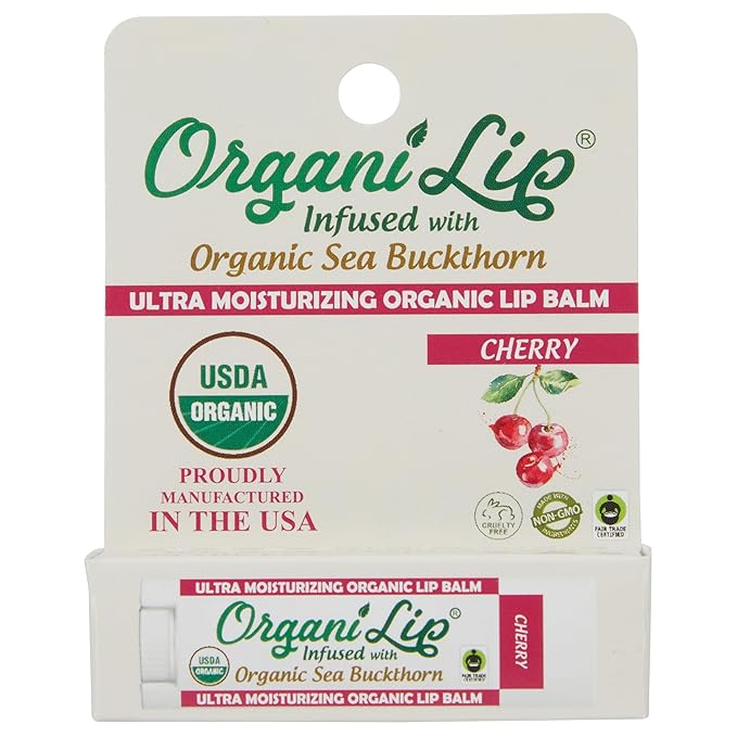 Organic Lip Balm, Cherry Flavor, Ultra Organic,