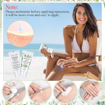 72 Pcs Mini Sunscreen Bulk for Summer Party Wedding SPF 30 Water Resistant Sunscreen Lotion Bulk 1oz Travel Size for Thank You Gifts Summer Party Wedding Supplies(Eucalyptus)
