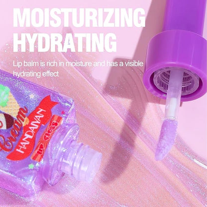 Girl's 6pc Fruity Flavored Lip Gloss Set, Long Girl's