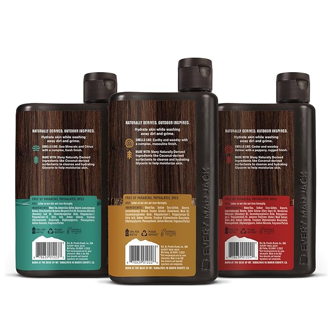 Every Man Jack Men's Body Wash Variety Pack