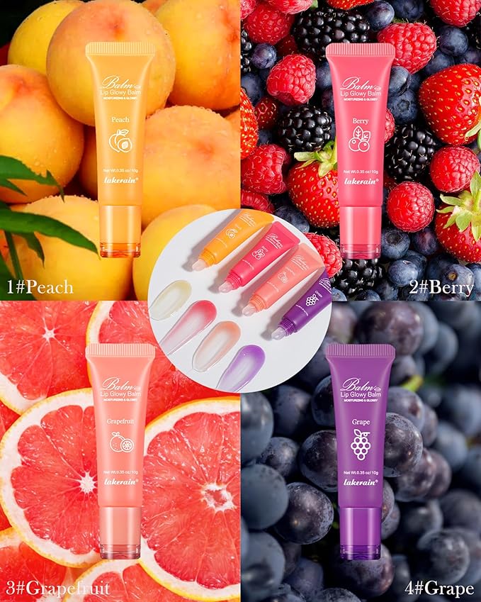 Moisturizer Lip Glowy Balm, Hydrating & Women-4#Grape