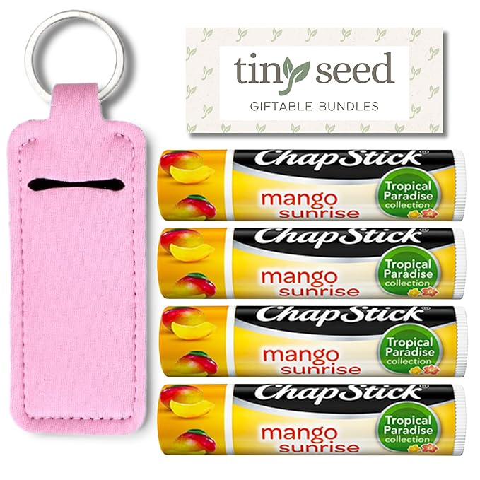 Mango Chapstick 4-Pack. Includes Bonus Lip Bundle