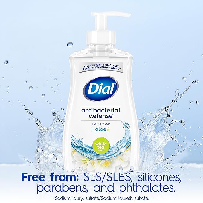 Dial Antibacterial Liquid Hand Soap, White