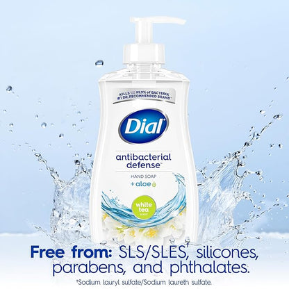 Dial Antibacterial Liquid Hand Soap, White