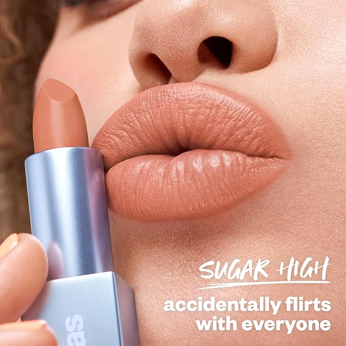 Kosas Weightless Lip Color Nourishing Satin Lipstick - High Impact Lip Color with Clean Formula - Comfy Feel & Soft Finish - Sugar High
