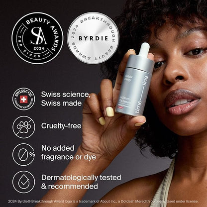The Serum powered by Mitopure (Urolithin A) Instant lifting feeling for visibly firmer complexion. Clinically proven to boost skin hydration and reduce wrinkles appearance. 1.0oz (30ml)