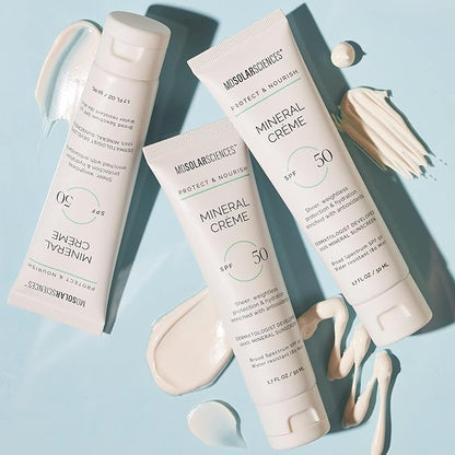 MDSolarSciences Face and Body Sunscreen, SPF 50, Mineral Sunscreen for Kids and Adults, Water-Resistant Up to 80 Minutes, Broad Spectrum UV Protection, 1.7 Fl Oz