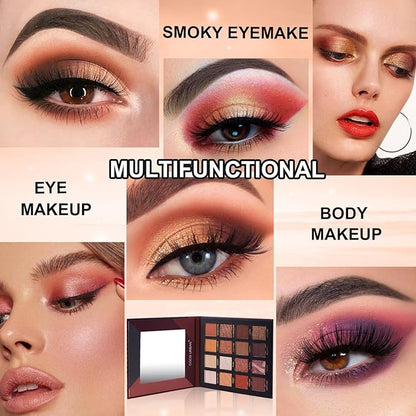 Rechoo 16 Colors Eyeshadow Make-up Palette Neked, Nude