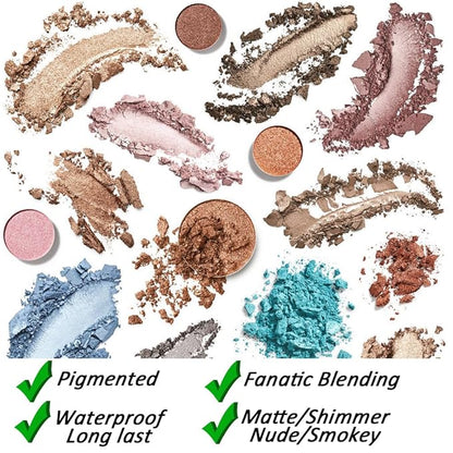 35 Colors Eyeshadow Palette with 7Pcs