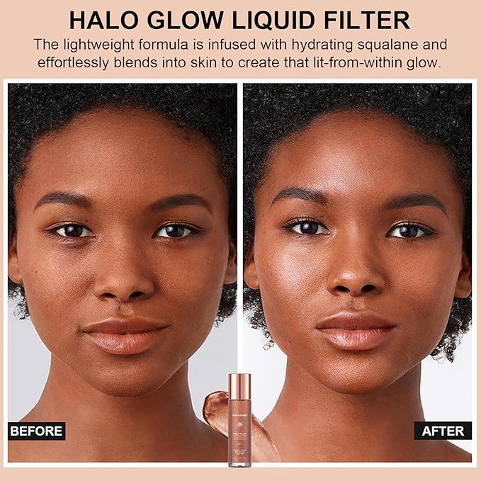 Natural Glow Liquid Filter Makeup, Longwear Face Luminizer, 1.06 fl oz