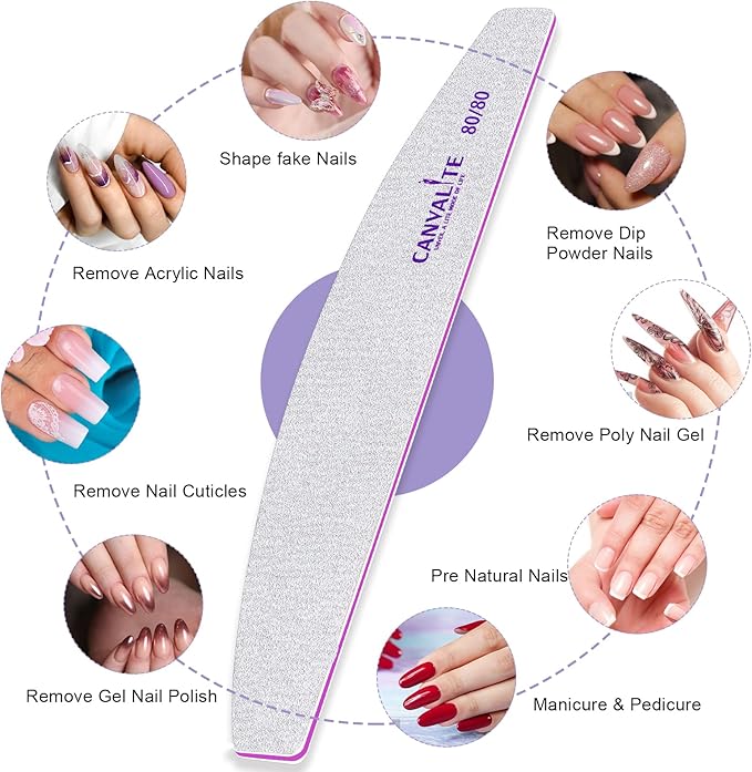 Canvalite 10pcs 80/80 Grit Nail