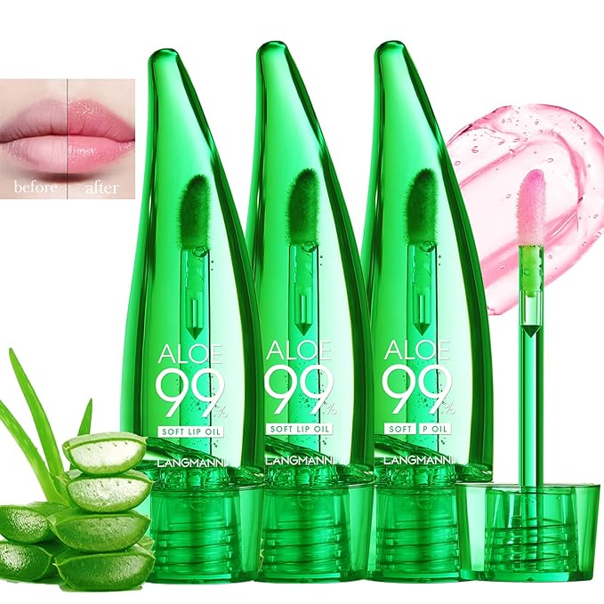 Lip Balm, 3PCS Aloe Vera Long Design,