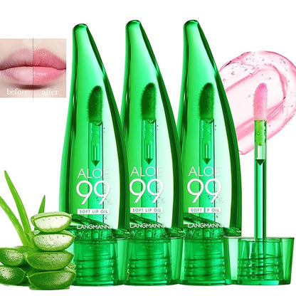 Lip Balm, 3PCS Aloe Vera Long Design,