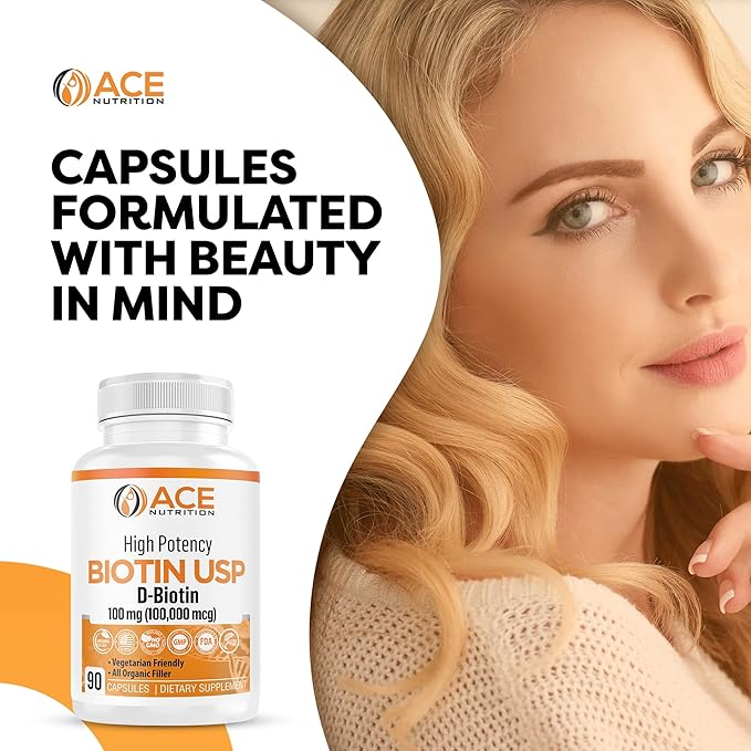 High Potency Biotin USP (D-Biotin) 100mg (100,000mcg) (3)
