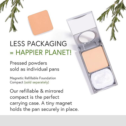 Honeybee Gardens Pressed Mineral Powder Foundation Refill, Montego, Vitamin E, 7.5g