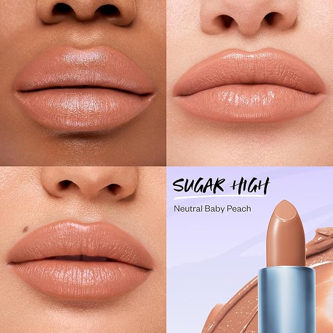 Kosas Weightless Lip Color Nourishing Satin Lipstick - High Impact Lip Color with Clean Formula - Comfy Feel & Soft Finish - Sugar High