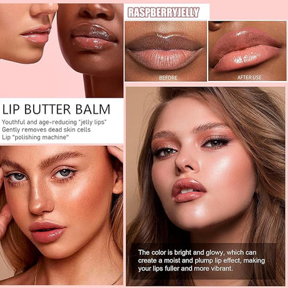 4 Color Glossy Lip Butter Balm,
