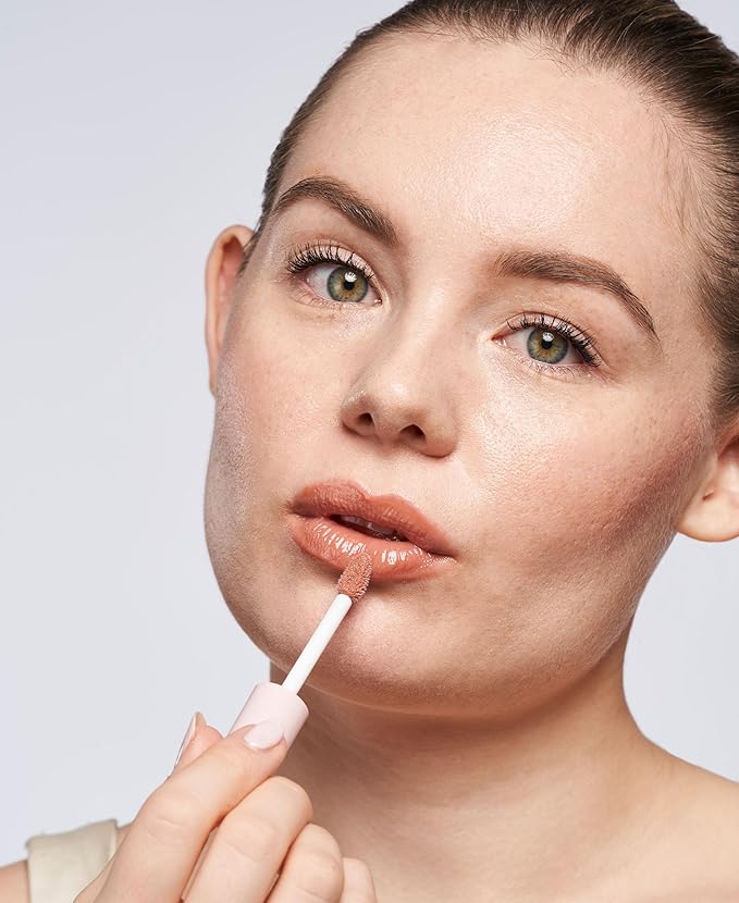 Wander Beauty Lip Retreat Oil - Skinny Dip (Nude) - 4 in 1 Tinted Lip Oil + Moisturizing Lip Gloss With Avocado, Vitamin E & Rosehip - Hydrating Luxurious Lip Care for Dry Lips - 0.33 fl oz