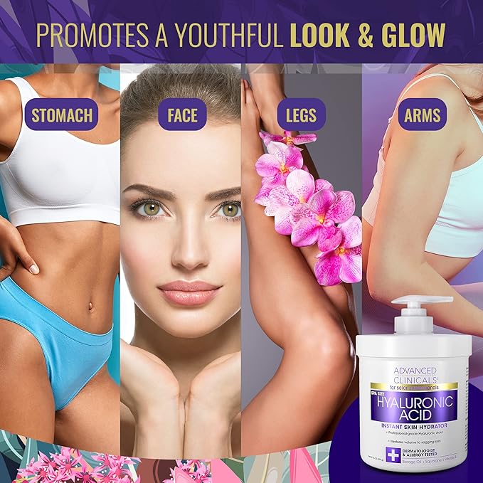 Advanced Clinicals Hyaluronic Acid Body Lotion Hydrating