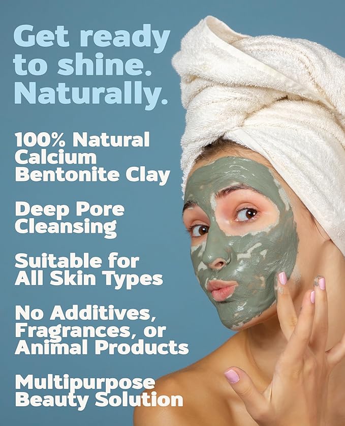 Aztec Secret – Indian Healing Clay 1 lb – Deep Pore Cleansing Facial & Body Mask – The Original 100% Natural Calcium Bentonite Clay – New Version 2