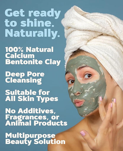 Aztec Secret – Indian Healing Clay 1 lb – Deep Pore Cleansing Facial & Body Mask – The Original 100% Natural Calcium Bentonite Clay – New Version 2
