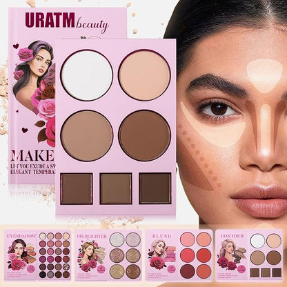 4-Layer Book-Style Foldable Makeup Palette Set | Portable