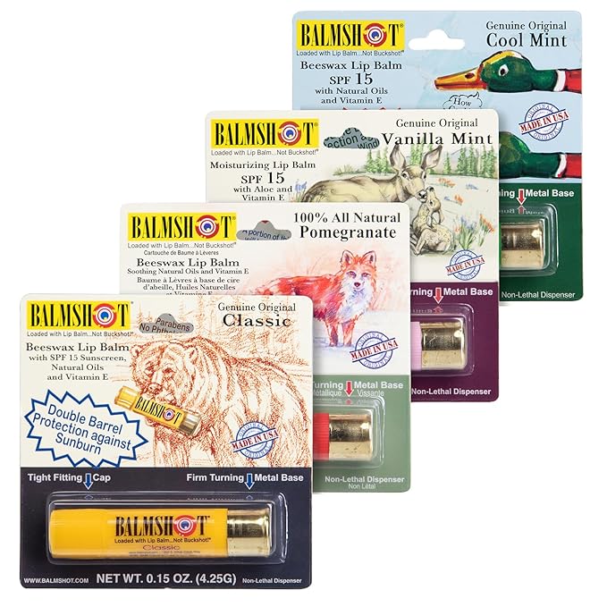 BALMSHOT Lip Balm 4 Pack