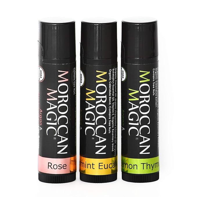 Moroccan Magic Organic Lip Balm Variety Lemon