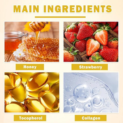 CAHIUYOA 4PCS Bee Lip Balm Honey Exfoliator