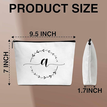 Monogram makeup bag letter toiletry