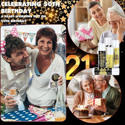 50 Sets Birthday Favors Lip Balm