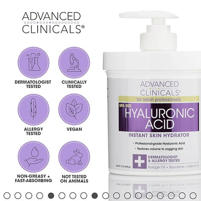 Advanced Clinicals Hyaluronic Acid Body Lotion Hydrating
