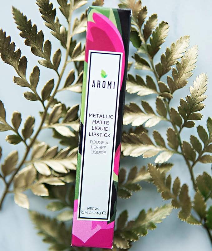 Aromi Copper Metallic Liquid Lipstick | Bronze Lip Color with Shimmery Finish, Long-lasting, Waterproof, Vegan, Cruelty-free, Handmade (Copper Bliss)