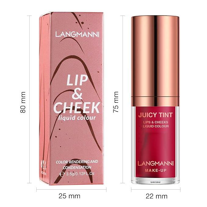 LANGMANNI Lip Stain Set,Liquid Lip Tint Kit With LANGMANNI