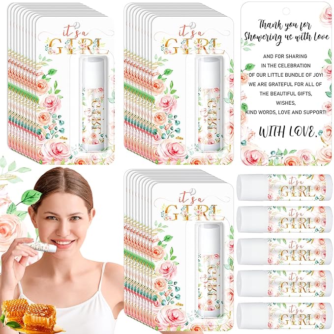 30 Sets Baby Shower Lip Balm Guest