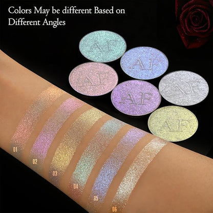 Highlighter Makeup Palette, Long Lasting New Formula, Dazzling Dazzling Shimmer