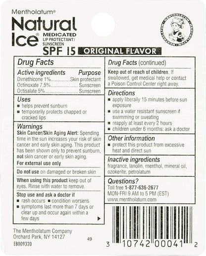 Natural Ice Medicated Lip Protectant/Sunscreen SPF