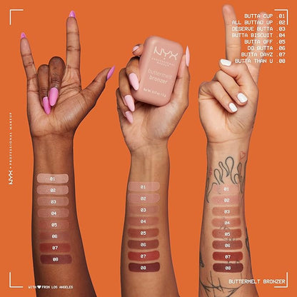NYX PROFESSIONAL MAKEUP Matte Buttermelt Bronzer, Longwear Face Do Butta