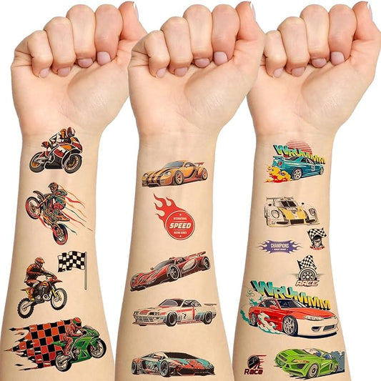 CCINEE 12 Sheets Truck Temporary Tattoos for Kids,87 Classroom Rewards