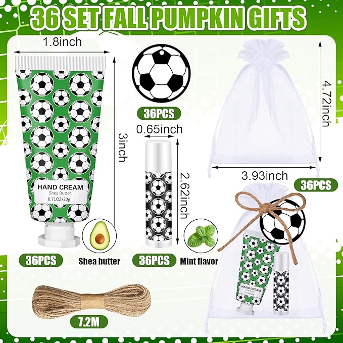 36 Sets Soccer Lip Balm Hand