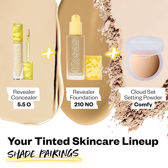 Kosas Revealer Concealer - Medium Coverage Makeup with 5.5 O)