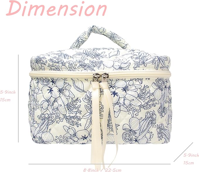 Pazimiik cotton makeup bag for
