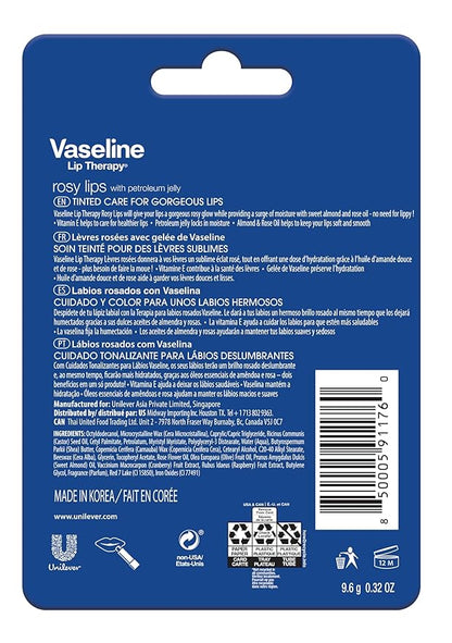 Vaseline Lip Therapy Care Rosy, Fast-Acting