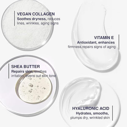 Collagen & Vitamin E Day Cream - Hydrating Anti-Aging, Improves Elasticity & Fine Lines - Dermatologist Tested, Cruelty-Free Korean Skin Care for All Skin Types - 1.69 fl. oz