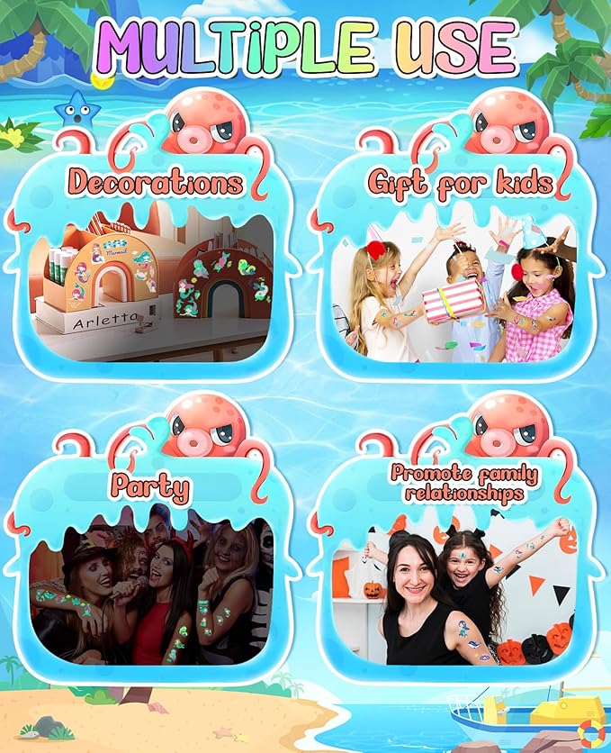 Mermaid Birthday Decorations Party Favors Girls Toys Age Year Old