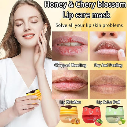 3 Pcs Bee Lip Balm Honey Exfoliator